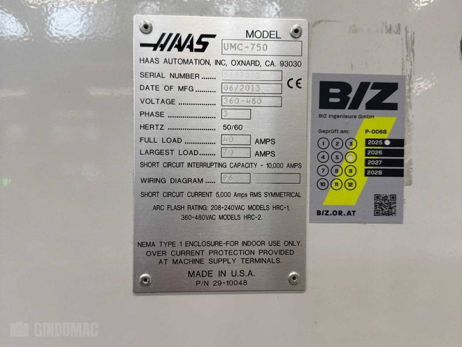 Centrum obróbcze CNC HAAS UMC 750 12000 obr./min