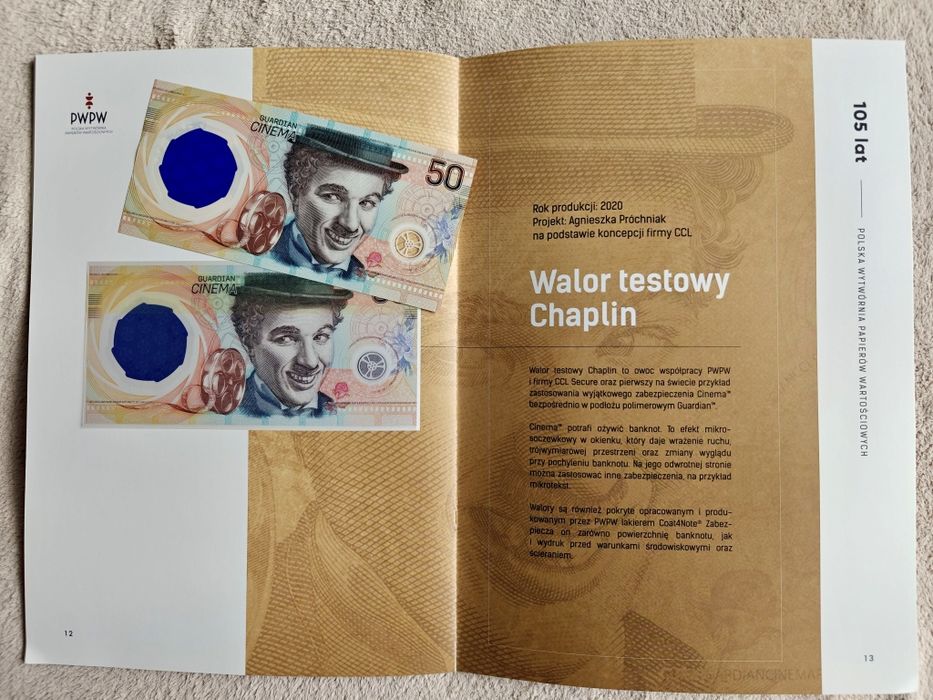 Folder 105 lat PWPW -komplet, stan gabinetowy.