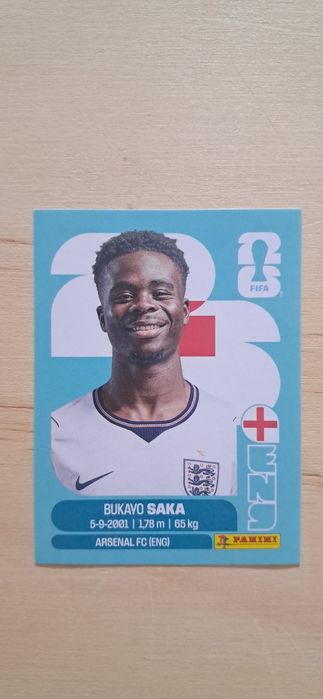 Cromo futebol de Saka(Mundial 2026)da Panini
