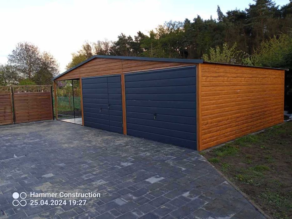 Garaż blaszany wiata 9x6. WZMOCNIONY PROFILAMI. Producent. Cała POLSKA