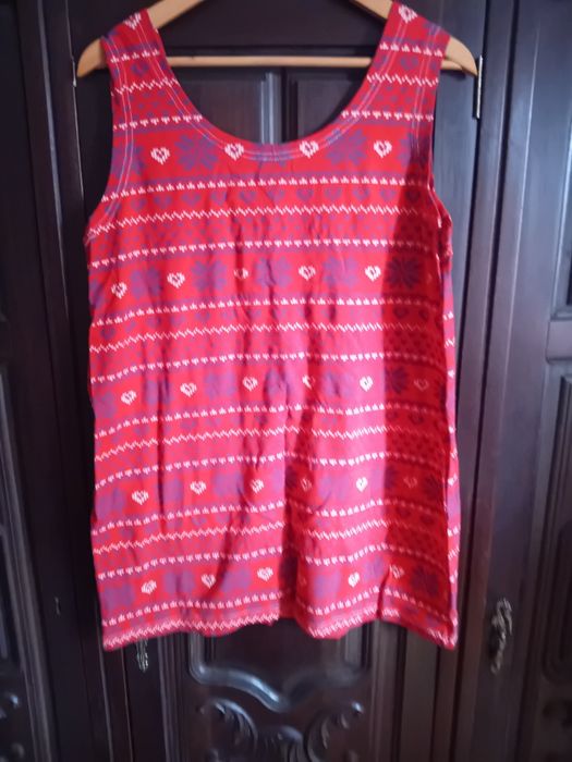 T-shirt de senhora manga cava vermelho L