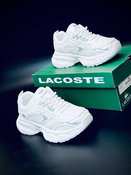 Топ кросовки от Lacoste женские лакоста красавки лакосте натуральная кожа Осенние женские красовки белые на платформе Сетка не сквозная