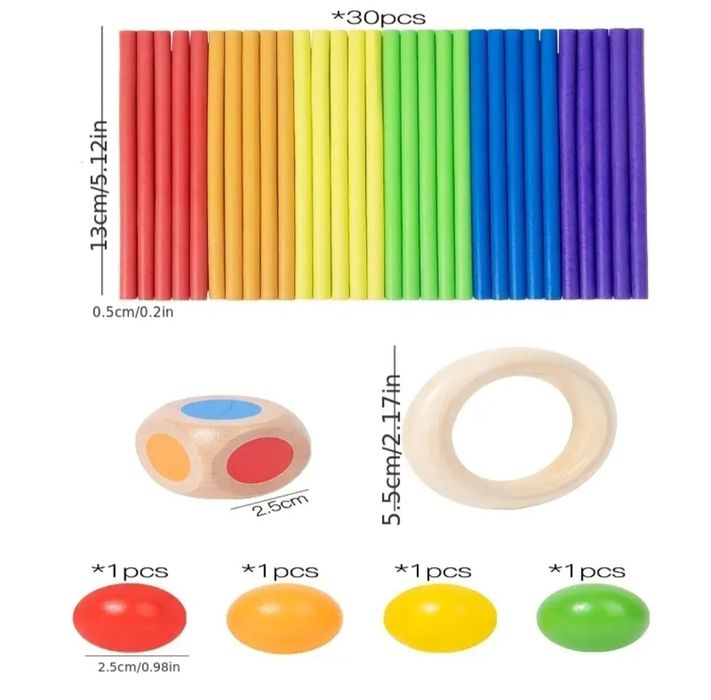 Деревянная башня с палочками монтессори (сортер)