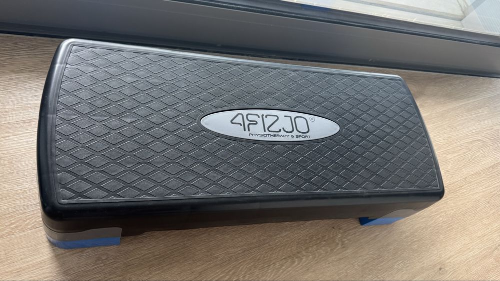 Степ-платформа 2-ступінчаста 4FIZJO 69 х 28 х 10-15 см Чорно-синій