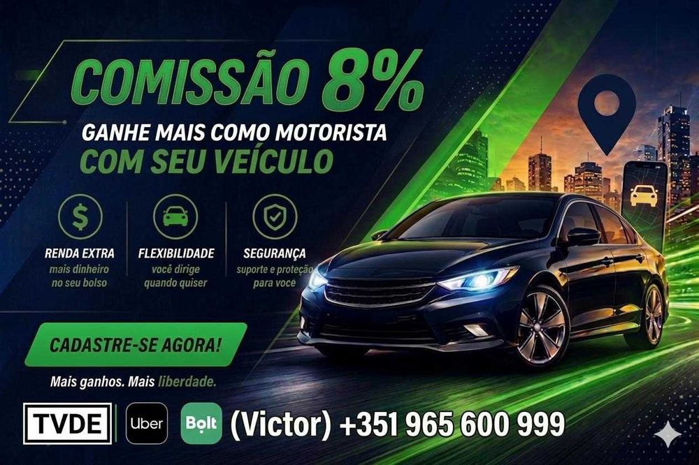 Slot tvde Uber & Bolt - Oportunidade Somente Essa Semana!