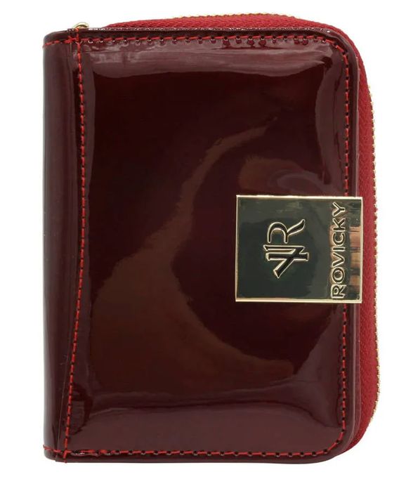 portfel skóra naturalna czerwony damski