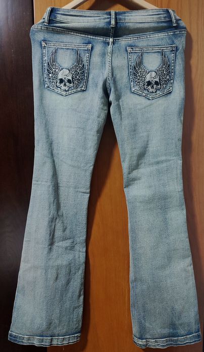 Calças de ganga PETITE femininas cintura baixa