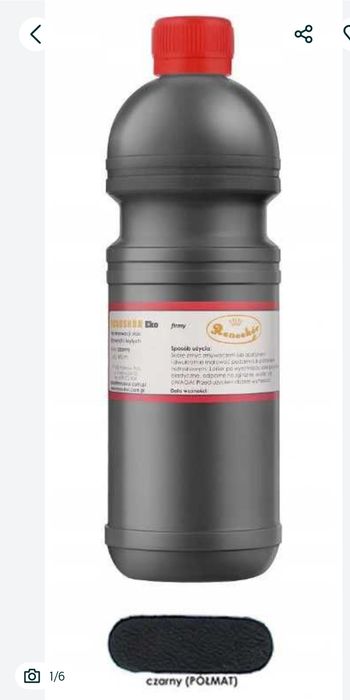 RENOSKÓR FARBA lakier DO SKÓRY Czarny  480 ml