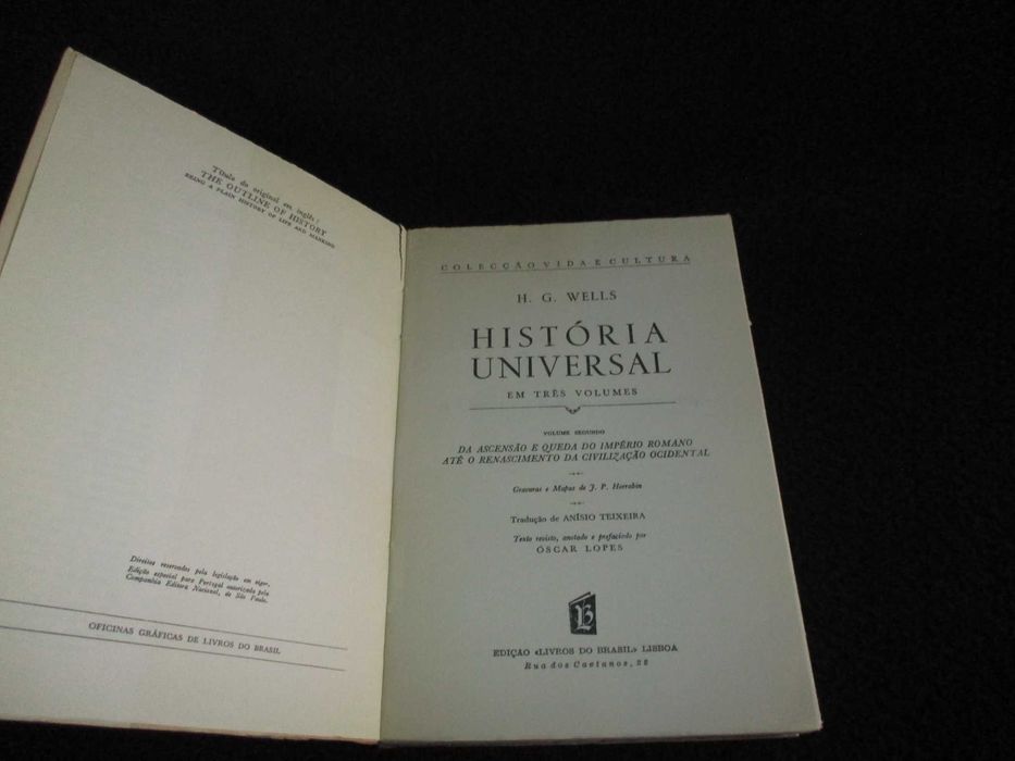Livros História Universal H. G. Wells 3 Volumes - Completo