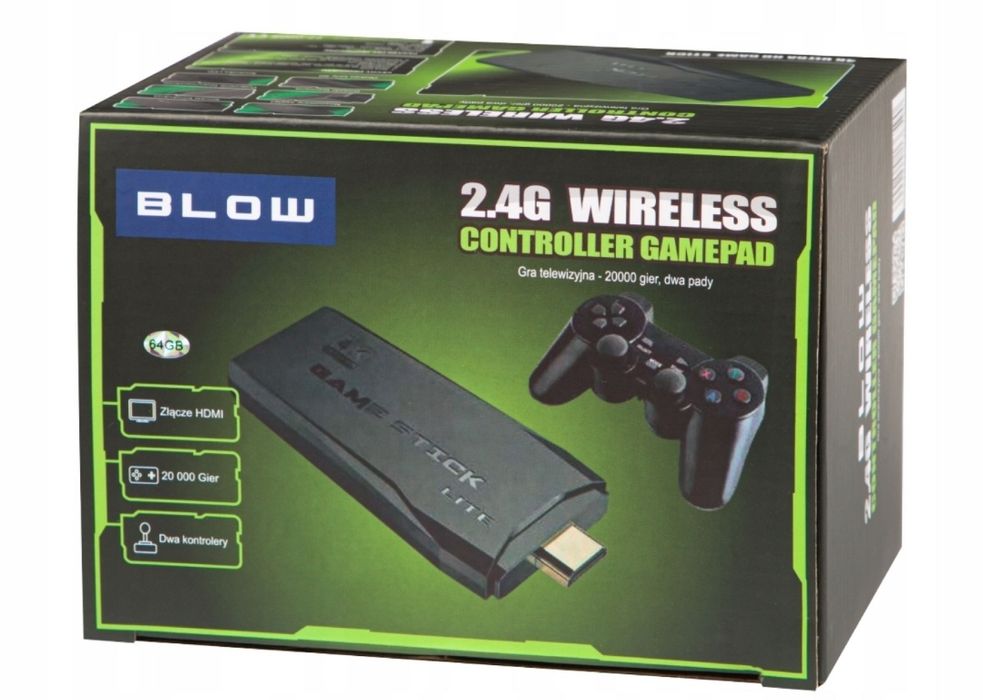 Gra Telewizyjna Mini Retro Konsola Hdmi Bezprzewodowa z 2 Pady Konsola