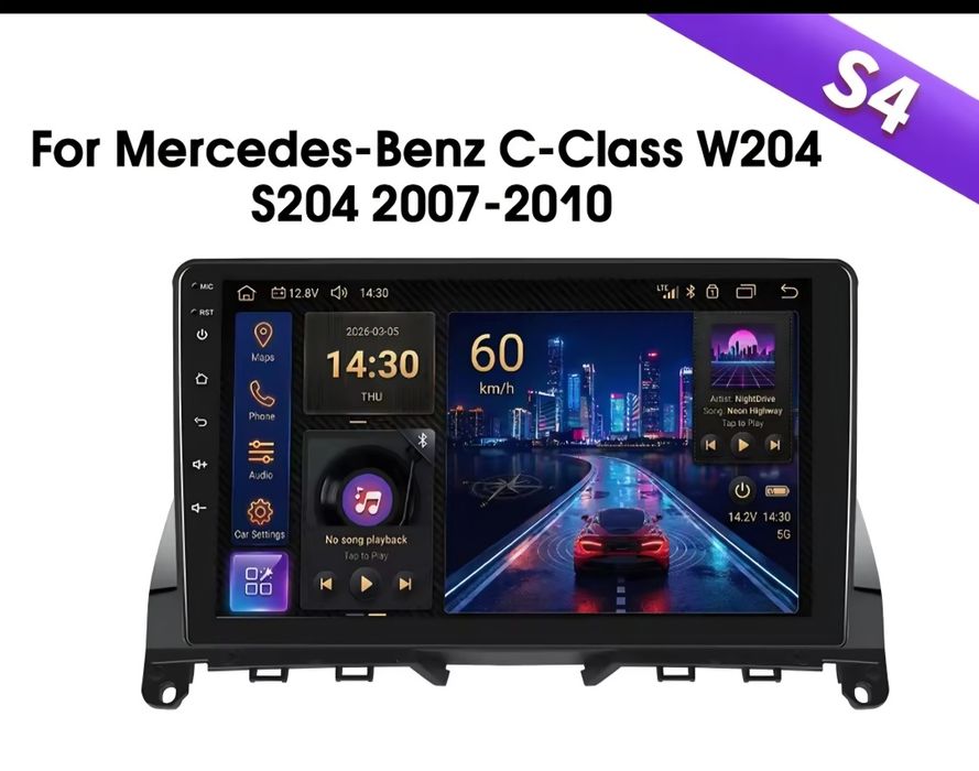 Radio Android Auto Apple Car Play Mercedes W204 4gb ram