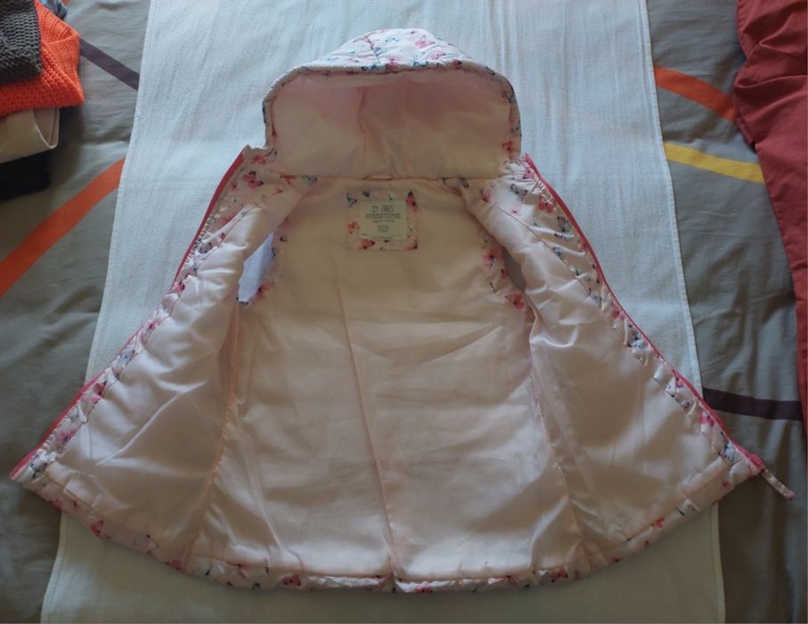 Colete Menina Rosa Estampado, 11-12A