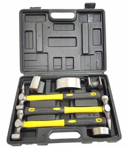 NOWE! Zestaw młotków blacharskich młotki kowadełka walizka 7el