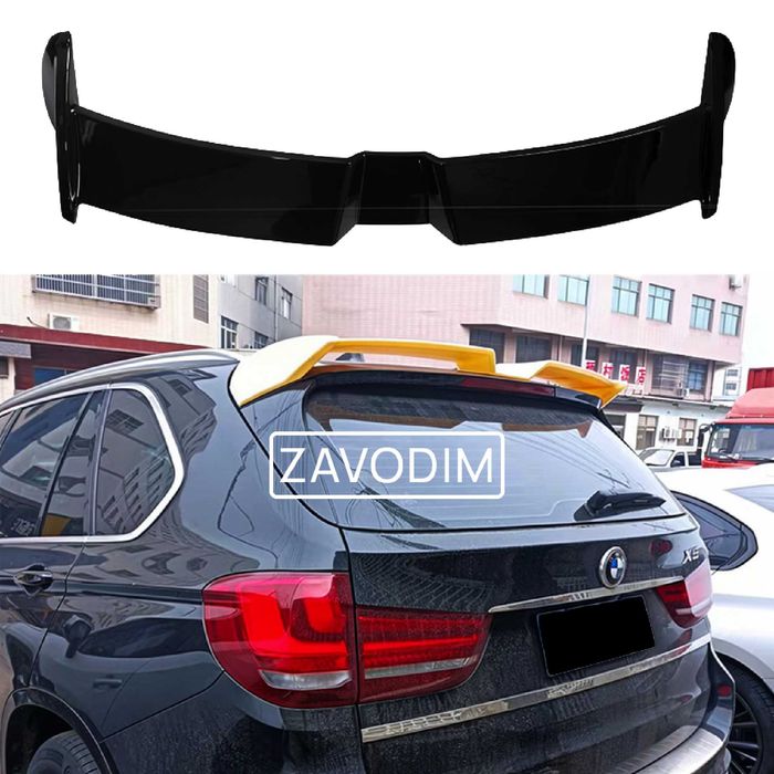 Спойлер BMW E70 F15 2013-18 М4 стиль чорний глянець на кришку багажника Х5 ф15 е70
