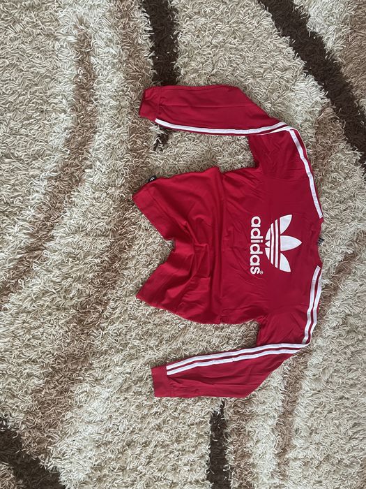 red adidas longsleeve червоний лонг адідас