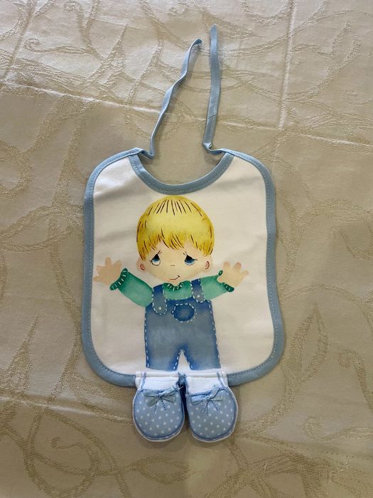 Conjunto toalha banho, fralda e babete BEBE menino - NOVO