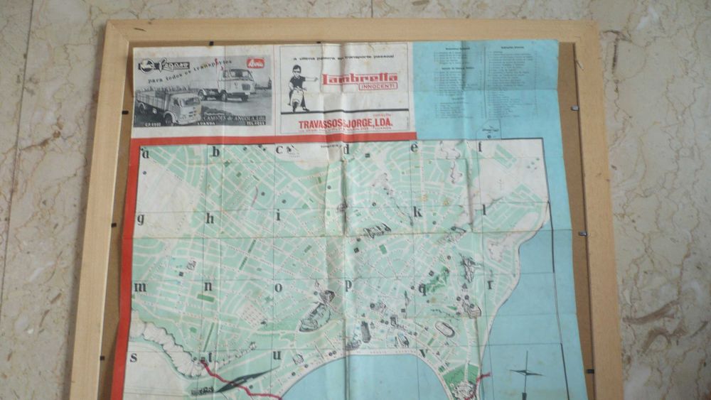 Portugal - Angola Mapa das Estradas e Planta de Luanda - Antigo