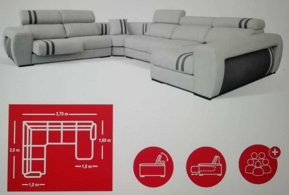 Sofá de Sala Chaise Longue