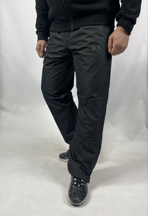 Спортивные мужские штаны плащевка на флисе в топ качестве