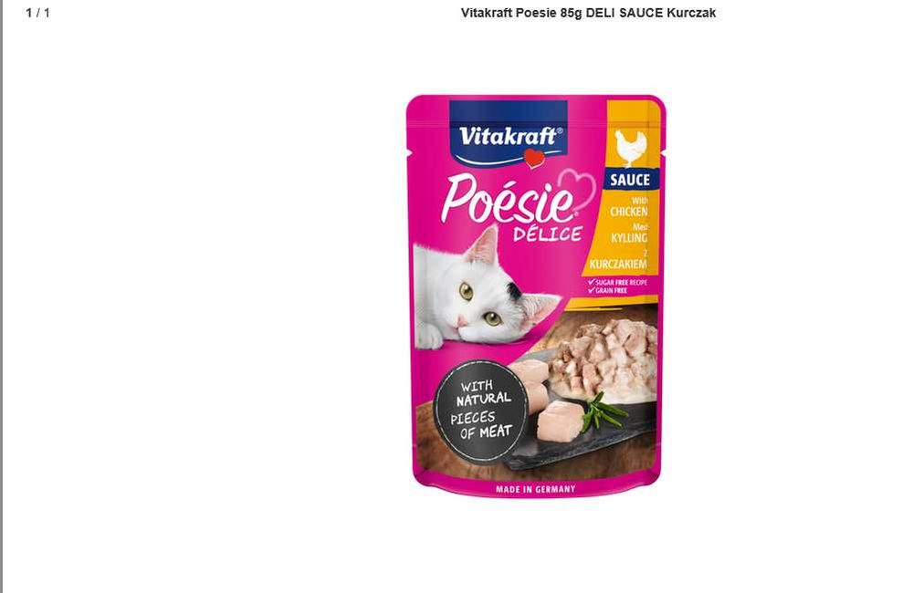 VITAKRAFT
POESIE dla kota Kurczak