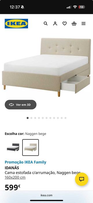 Cama de casal recente