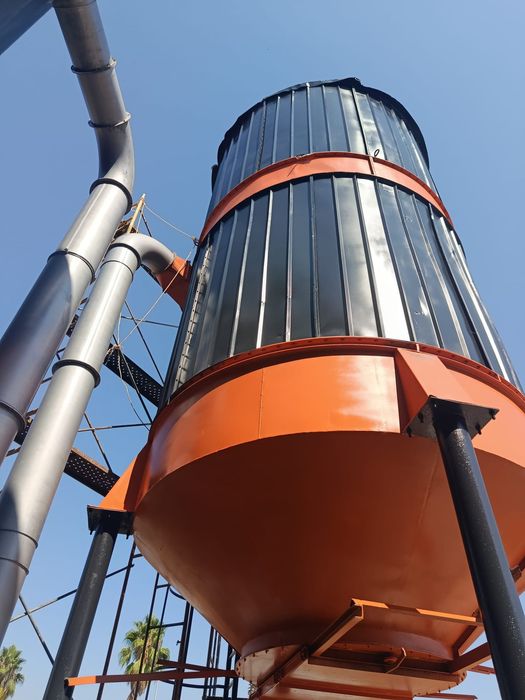 Silos e sistemas de aspiração e turbinas
