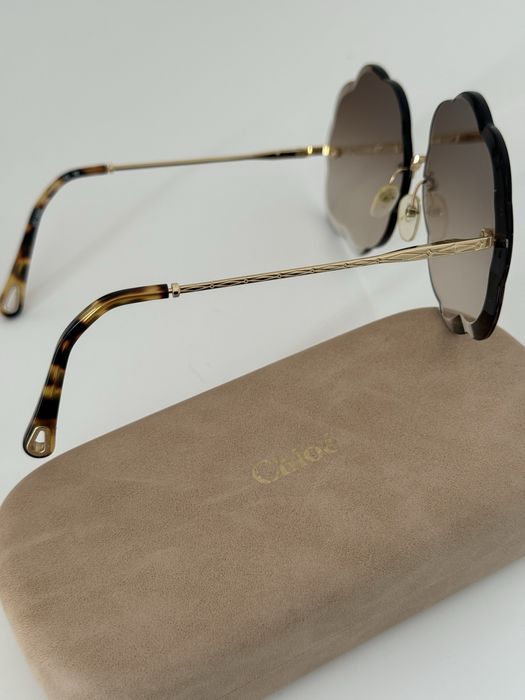CHLOÉ piękne okulary przeciwsłoneczne, szkla kwiatki