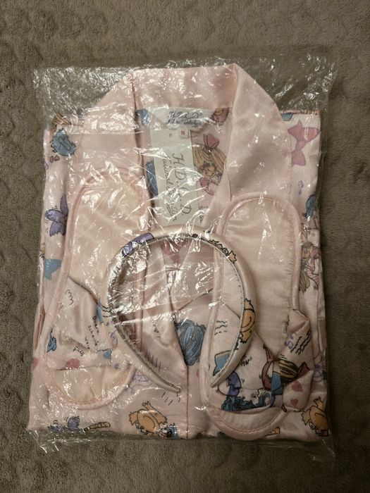 Pijama Seda Estampado Mujer Talla M
