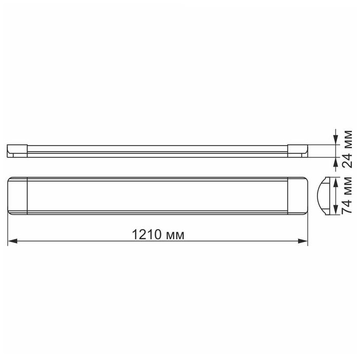 LED світильник лінійний VIDEX 36W 1,2М 5000K / 4100K VL-BN-36125 24257