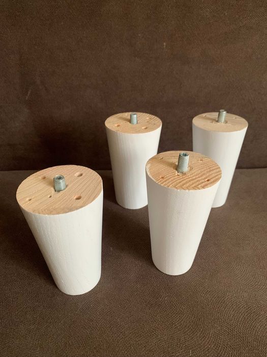 Деревянные ножки для мебели Новые Белые