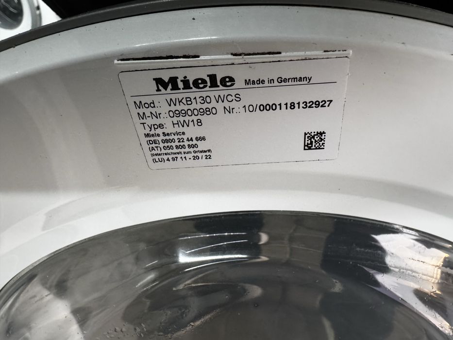 Pralka  Miele model WKB 130 WCS A+++ 8 kg 1600 obr  W1 promocja