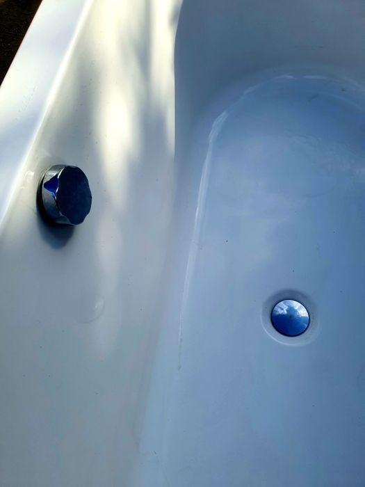 Wanna prostokątna Riho Lusso 180x80 215l akrylowa biała syfon chrom