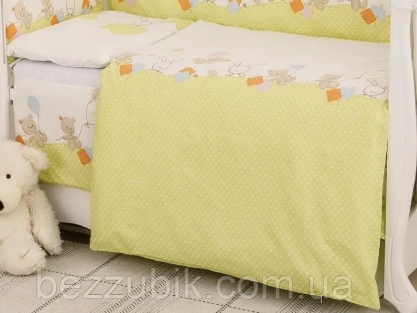 Дитяча постіль Twins зелені горошки/Детская постель