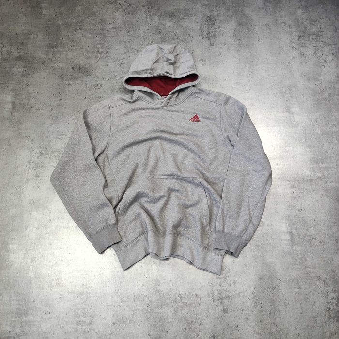 MĘSKA Bluza z Kapturem Hoodie Klasyczna Małe Logo Adidas Bawełna Haft