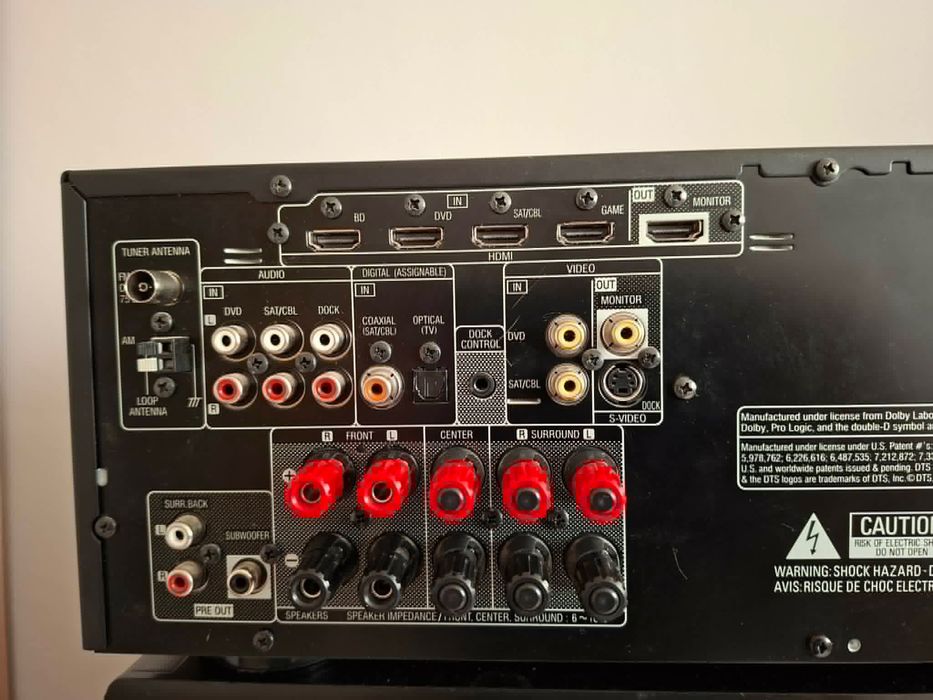 Amplituner 5.1 Denon AVR-1312 + nowy pilot RC-1149. Stan BDB, 100% sprawny