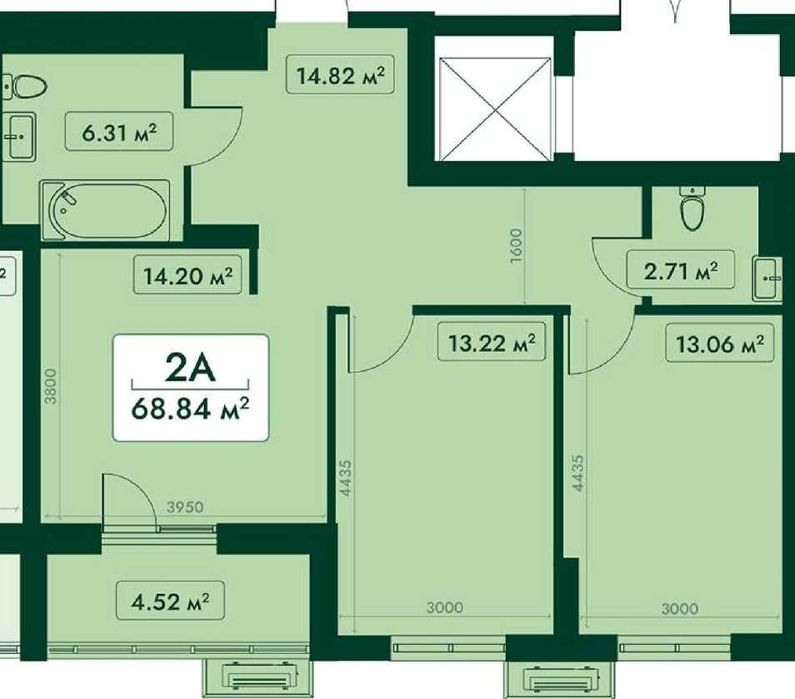 Продам 2-х кімнатну квартиру у новому ЖК по 650 у.е за 1кв.м