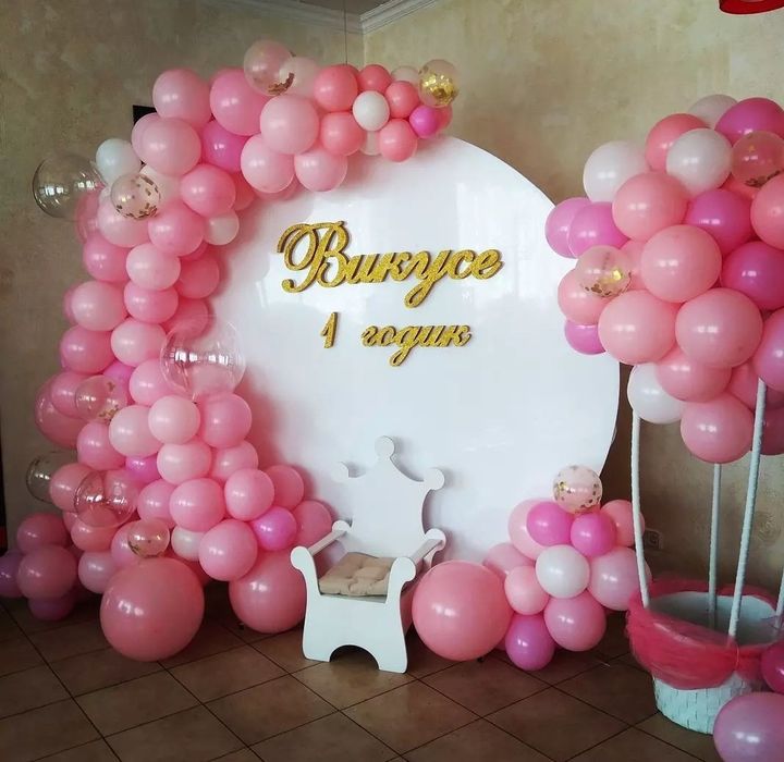 Фотозона на день рождения, фотозона на годик, гендер пати