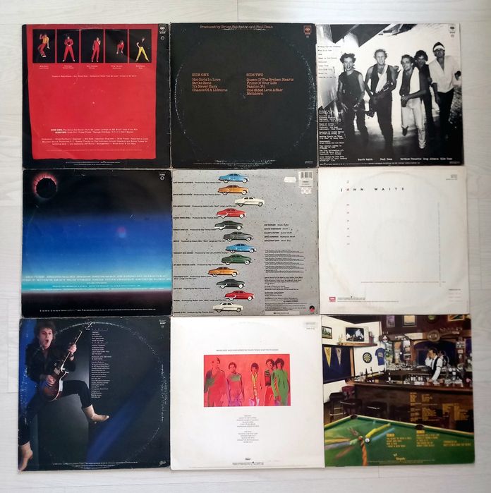 Lote LPs Aldo Nova Cars Loverboy John Waite Red Rider Huey Lewis