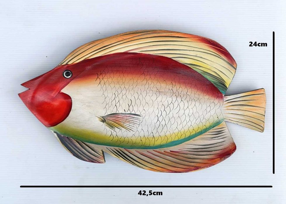 Arte decorativa de parede em madeira pintada à mão artesanato Brasil