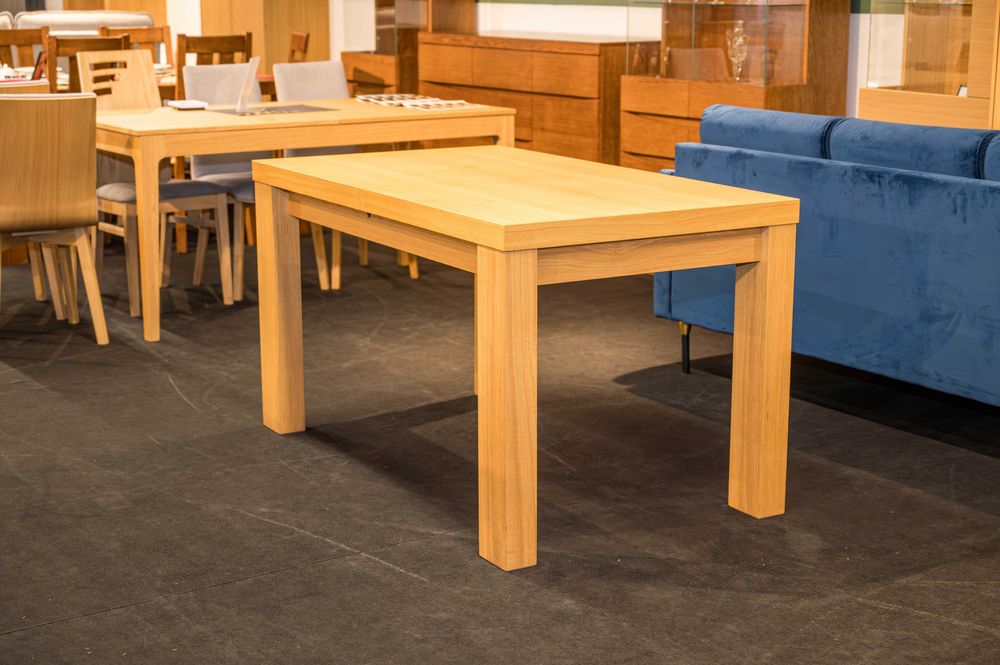 Stół Dębowy 140x80 + 2x45 + zestaw krzeseł (30% TANIEJ)