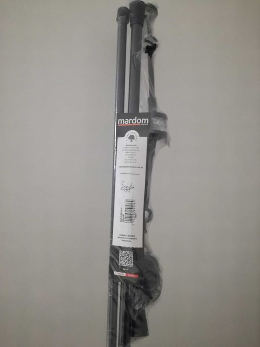 Karnisz Sycylia 200 cm podwójny czarny mat 19/16 mm