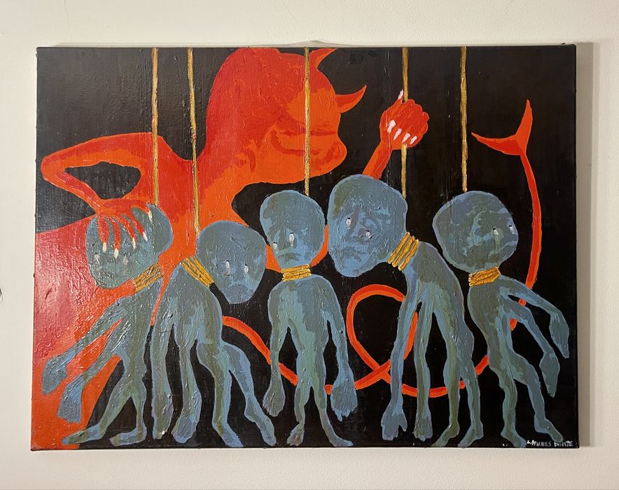 Pintura original em acrilico sobre tela 73x54cm