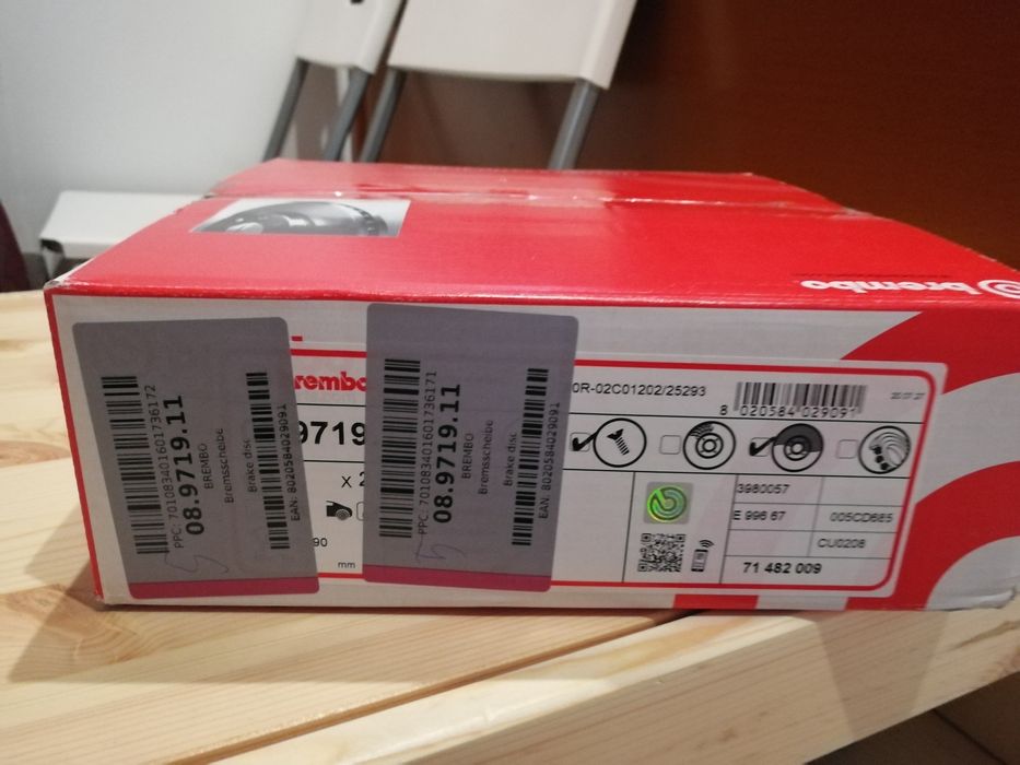 Travões Disco Eixo Traseiro Brembo 08.9719.11
