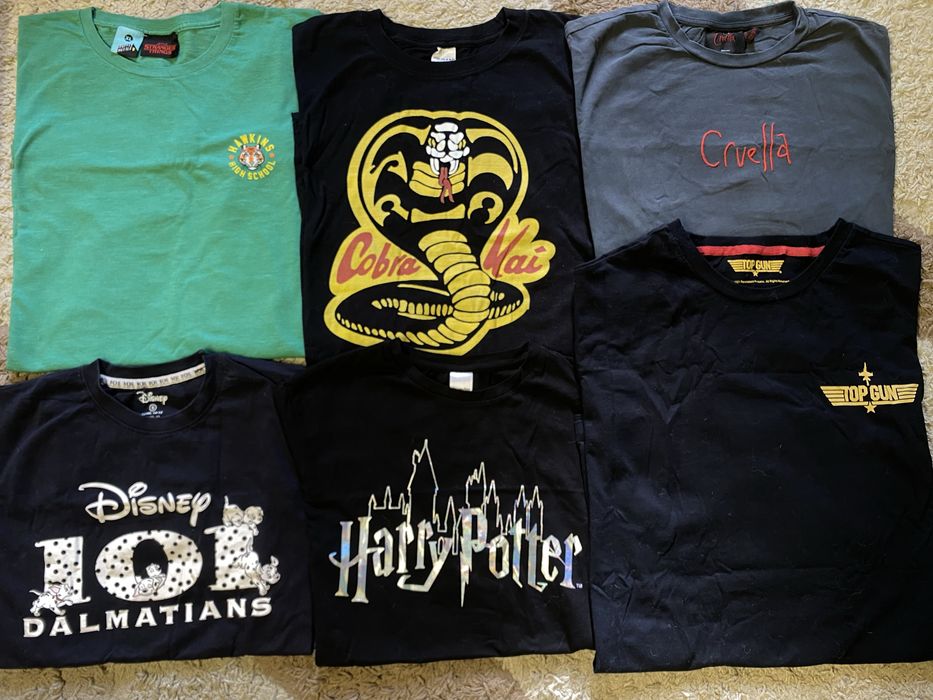 Футболки Stranger Things Netflix, Top Gun, Cobra Kai, Harry Potter