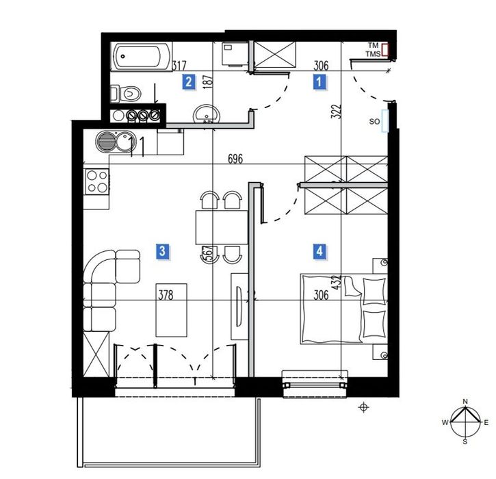 Nowa inwestycja! 48,94 m2 2 pok.