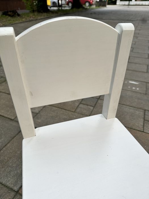 Krzesełko dziecięce białe Ikea SUNDVIG