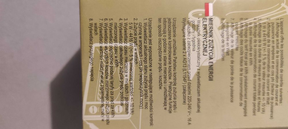miernik zużycia energii elektrycznej