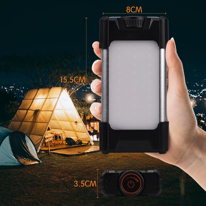 Powerbank 6000 mAh lanterna campismo LED 800lm