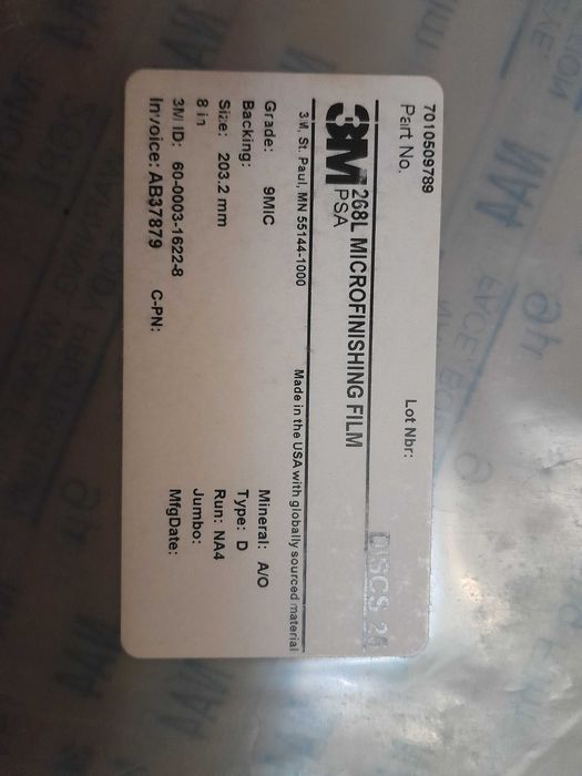 Шліфувальний диск 3M™ Microfinishing PSA Film Disc 268L 25 шт./упак