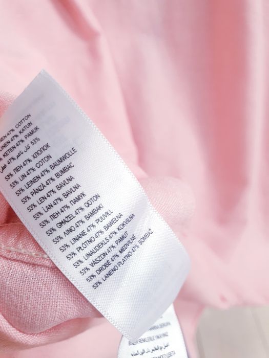 Różowa lniana koszula męska  Jasper Conran L XL